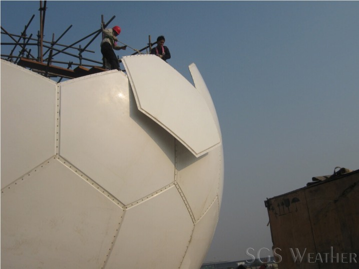 S band doppler weather radar radome installation 3