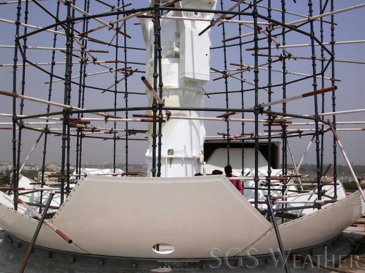 step by step doppler weather radar radome installation